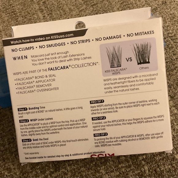 NWT KISS FALSCARA False Eyelashes, Lash Extension Kit, ‘Accent Wisps' - Picture 3 of 5